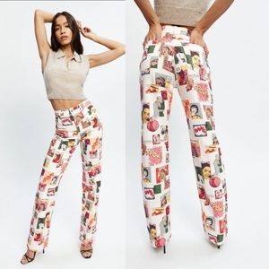 Comic Book High-rise Straight Long Jeans Size 26